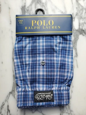 Polo masculino xadrez azul Ralph Lauren 100% algodão novo com etiquetas pequeno (28-30") - Imagem 1 de 3