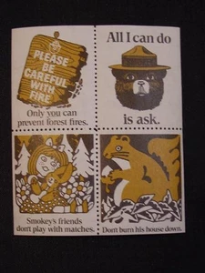 1969 Smokey Bear Poster Stamps SBr. 49-52 - Picture 1 of 1
