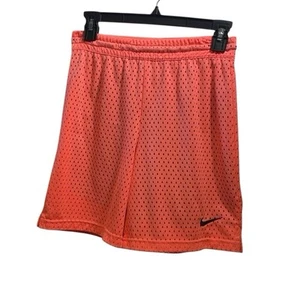 Nike Girl's Size Large Training Shorts DRI-FIT Mesh Lava Glow Orange Black 7” In - Picture 1 of 10