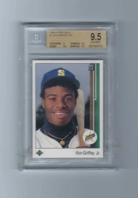 Gema de cubierta superior 1989 como nueva Ken Griffey RC #1 BGS ¡9,5 L@@K!! Foto 1 de 2