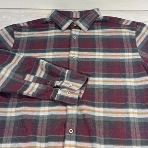 Camisa de franela de manga larga Untuckit para hombre XL roja Gary Sail tartán a cuadros - Imagen 1 de 7