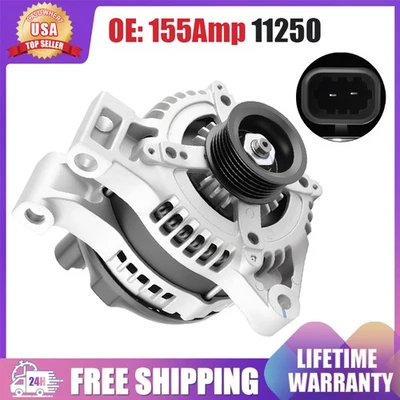 #11250 155Amp Alternator For 2008-2017 Chevrolet Equinox Malibu Saturn 3.6L V6 Foto 1 de 4