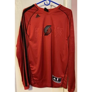 CAMISA DE CALENTAMIENTO PORTLAND TRAILBLAZERS ADIDAS TIRO RAYAS MANGA LARGA ROJA TALLA L - Imagen 1 de 5