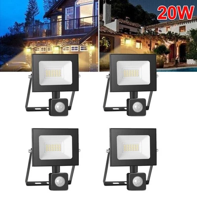 4x20W LED floodlight outdoor spotlight lamp IP65 with motion detector 220V - Image 1 of 4