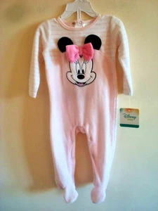 Girls Footed Outfit Minnie Mouse Size 6-9 Months NEW - Picture 1 of 2