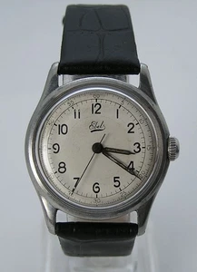 Rare Script Dial WWII Korea Era Ebel Military Watch Cal 104 17J Adj.3 Pos. - Bild 1 von 13