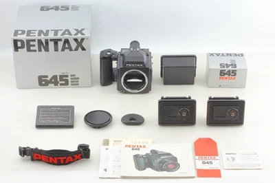 [Unused in Box] Pentax 645 6x4.5 Film Camera w/ 120 & 220 Film Back From JAPAN - Image 1 of 4