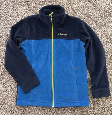 Columbia Youth Back Bowl Full Zip Fleece Blue Yellow - Small (8) - Image 1 of 3