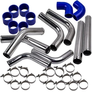 Polishing Finished 2.5 Inch Aluminum Piping Turbo Intercooler Pipe Kit Polished - Picture 1 of 20