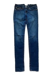 True Religion LOW RISE Julie Skinny Jeans Damen Gr. 28 dunkle Waschung 30 x 35 HOCH Y2K - Bild 1 von 14