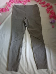 Women's Tu Stylish Trousers Check Pattern Black White And Brown Elastic Waist - Picture 1 of 3