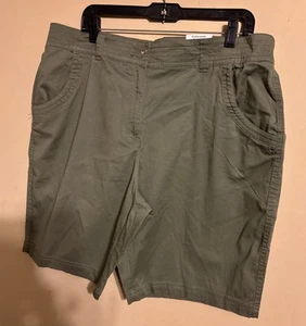 Karen Scott Womens Size 18 Casual Bermuda Shorts Elastic Waistband Sides Pockets - Picture 1 of 18