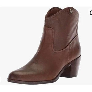 Frye Jolene braune Leder Western Stiefeletten Blockabsatz Größe 9M gebraucht, in einwandfreiem Zustand - Bild 1 von 8