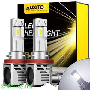 H11 LED Headlight Super Bright Bulbs Kit 6500K White 30000LM HIGH/LOW BEAM 2~10X - Picture 1 of 34
