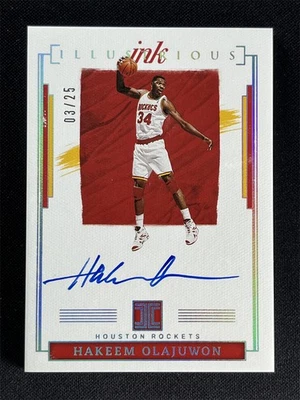 2021-22 Panini Impeccable Hakeem Olajuwon #IL-HOW Illustrious Ink Auto /25 - Image 1 of 2