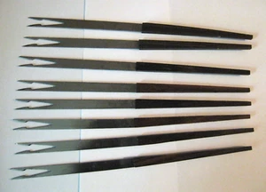 True Vintage MCM Fondue Forks - Teak Handles - Set of 8 - Picture 1 of 3