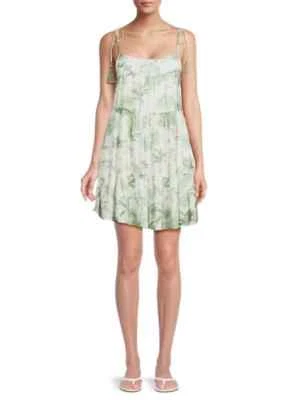 Новый с Ярлыками - MAAJI 'Chinni Coco лес' мини-платье/прикрытие, зеленый мульти - размер средний - Изображение 1 из 2