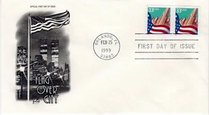 USPS FDC#3280 1999 33c Flag Over City Coil Pair Artcraft ST2064 - Picture 1 of 1