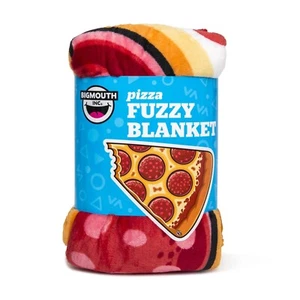 PIZZA SLICE THROW BLANKET - 5 ft Fuzzy Bed Wrap Towel GaG Cover - BigMouth Inc. - Picture 1 of 3