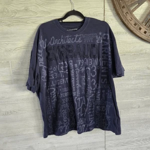 Marithe Francois Girbaud Blue Shirt Mens SZ 2X Short Sleeve Raised Logo - Picture 1 of 6