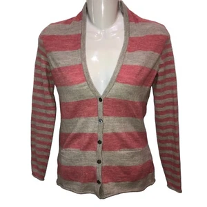 Banana Republic Womens Size XS Extra Fine Merino Wool Striped Sweater Cardigan - Picture 1 of 10