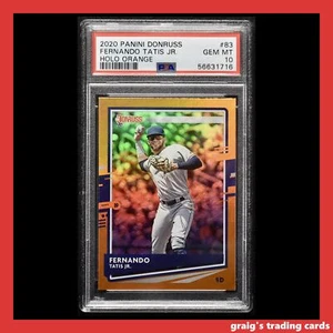 2020 Panini Donruss Holo Orange #83 Fernando Tatis Jr. PSA 10 GEM-MT - Picture 1 of 3