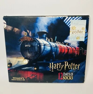 Harry Potter 12 Days Of Socks Woman’s Shoe Sizes 4–10 Hogwarts NEW - Image 1 of 3