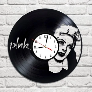Pink  [ 3 ] design vinyl record clock art home decor art playroom - Picture 1 of 1