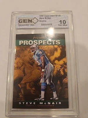 Tarjeta de novato 1995 SP #3 Steve McNair gema 10 gemas como nueva Premier Prospects Foto 1 de 3