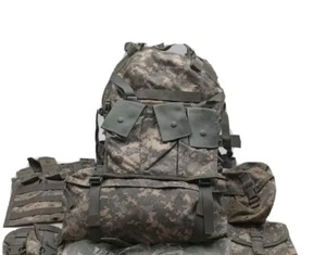 USGI Molle II ACU 3 Day Assault Pack /Waist Bag /9 Pouches +2 Canteen - Picture 1 of 13
