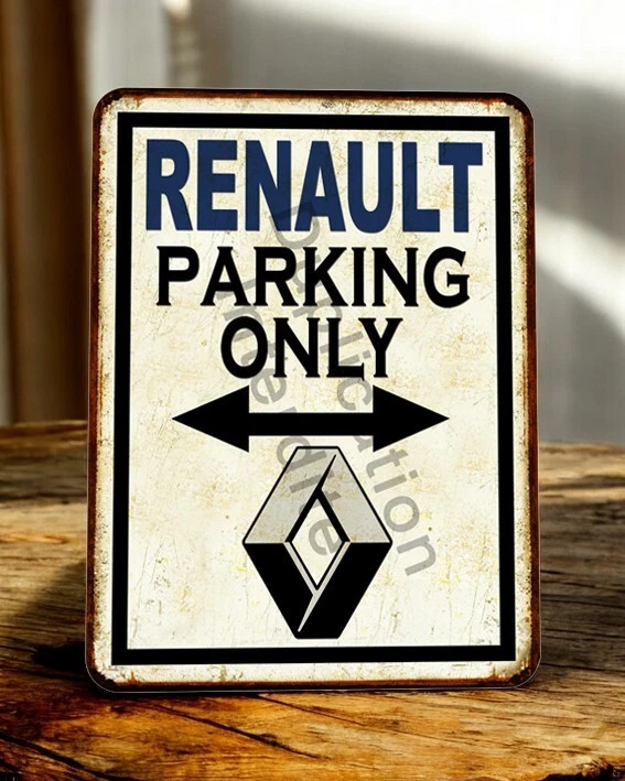 vintage Renault Parking Only metal plate - Image 1 of 1