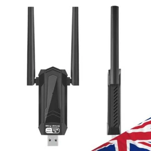 AC1300Mbps USB WiFi Adapter Dual Band Useful 2.4/5Ghz Supports for Windows 11/10 - Picture 1 of 9