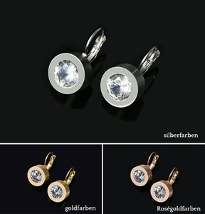 Pendientes de acero inoxidable Swarovski-Elements cristal intercambiables pendientes - Imagen 1 de 5