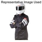 RaceQuip 121003 120 Series Fire Suit Jacket, Medium, Black with White Stripe NEW