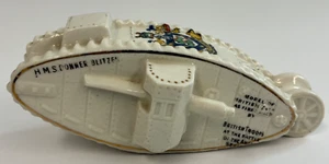 VINTAGE CRESTWARE TANK SAVOY CHINA FROM BRIGHTON SOUVENIR MILITARIA HMS DONNER - Picture 1 of 8