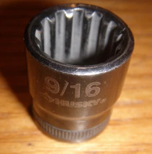 HUSKY 9/16" SHORT NEW 3/8" DR 12 PT SOCKET - Picture 1 of 1