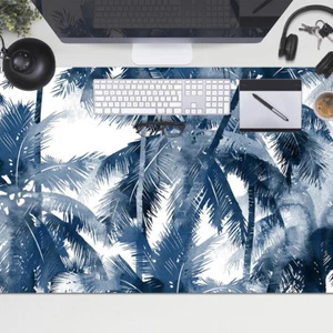 Large Computer Full Desk Top Mat Pad for PC Mouse Keyboard 100x50 Tropical palms - Afbeelding 1 van 4