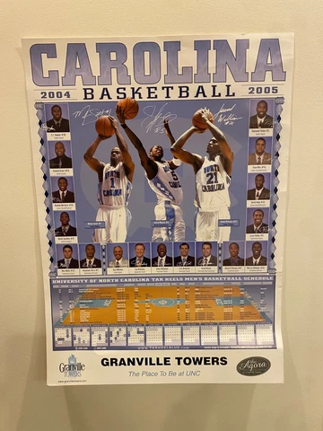 2005 UNC Basketball Vintage Team Calendar Poster National Champions Cover