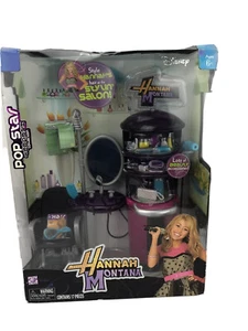 VERY RARE HANNAH MONTANA STYLIN' SALON! POP STAR HANGOUT COLLECTION - 17 PIECES - Picture 1 of 6