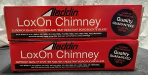 2 ALADDIN LAMP LOX-ON CHIMNEYS PART # R103 BRAND NEW REPLACEMENT FREE SHIPPING - Picture 1 of 6