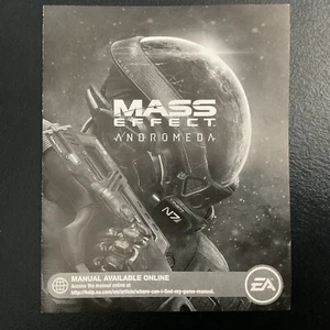 Mass Effect Andromeda PS4 PlayStation 4 Manual / Insert Only - Picture 1 of 2