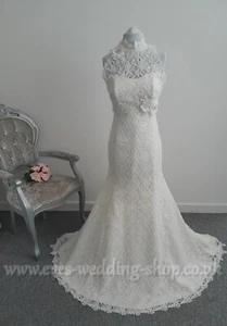 Nicola Anne crochet lace ivory wedding dress UK 14 - check measurements - Picture 1 of 4