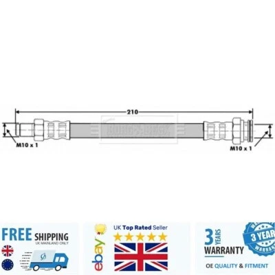 Brake Hose BBH6131 For Lancia Y10 DELTA DEDRA Fiat STILO RITMO 46809898 - Image 1 of 2