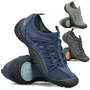 Womens Slip On Memory Foam Casual Walking Sports Adventure Trainers Shoes Size - Picture 1 of 34