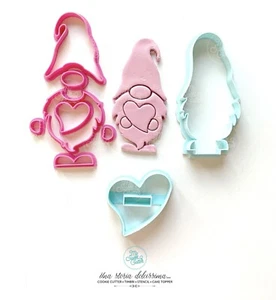 San Valentino Natale Gnomo Innamorato Love Amore Formine Biscotti Cookie Cutter - Picture 1 of 1
