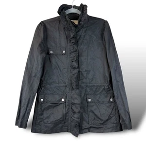 Converse One Star Jacke Damen Gr. M schwarz metallic Rüschen Full Zip Windbraker - Bild 1 von 11