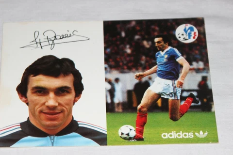 Postcard Adidas Vintage Player Federation French Football Maxime Bossis Cover