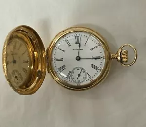 Waltham 14K Yellow Gold Small Pocket Watch Vintage - Picture 1 of 8
