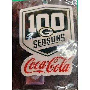 Green Bay Packers 100 Seasons Coca-Cola NFL Collectible Metal Ornament - Picture 1 of 5