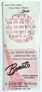 1961 Bonat's Washington DC Tourist Map - Picture 1 of 3